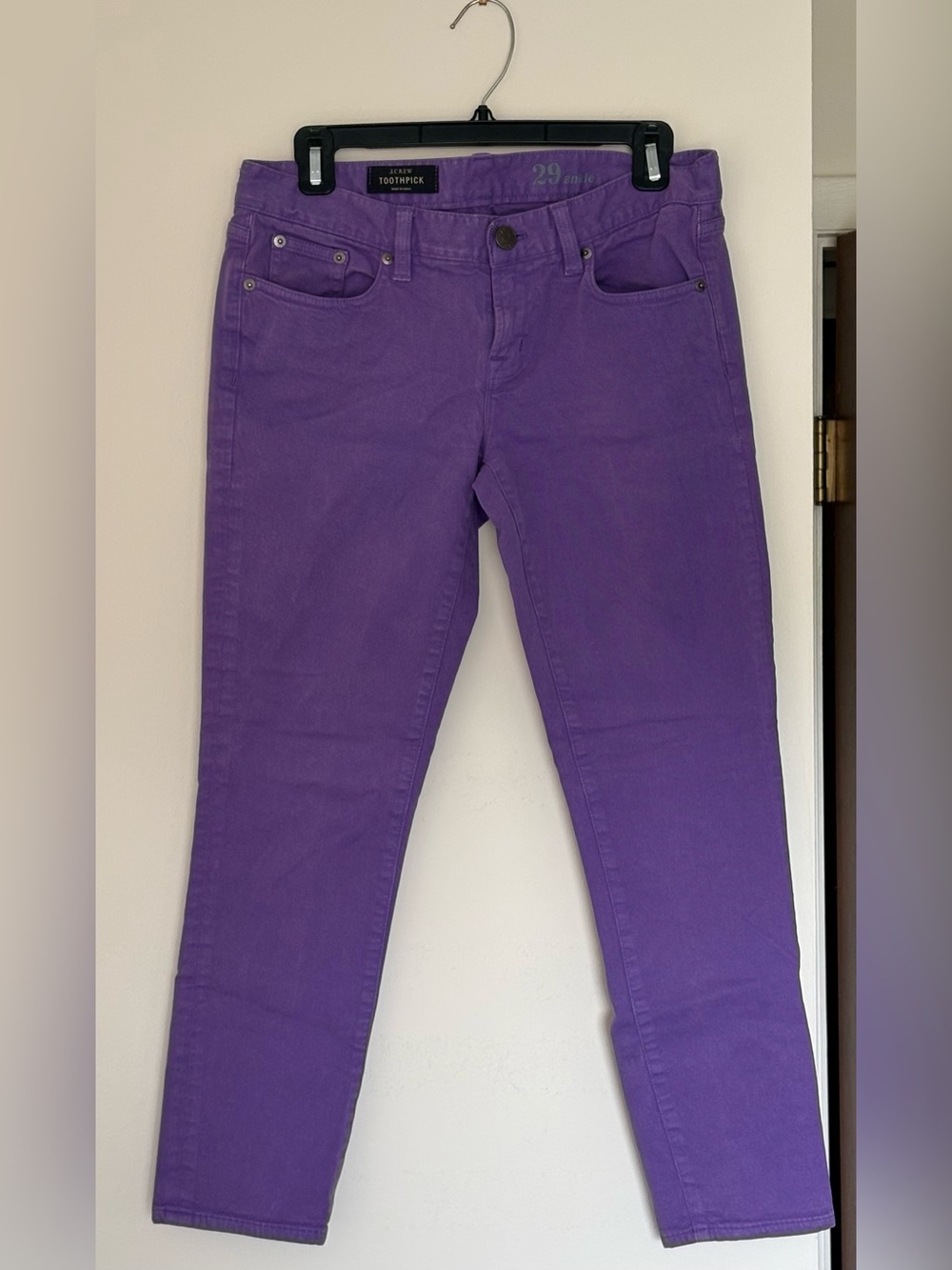 J.Crew Toothpick Skinny Jeans Purple Size 29 Ankle Crop Spring/Summer Denim